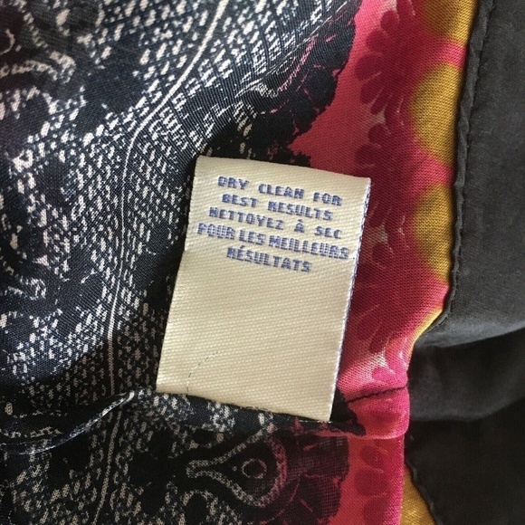 Anthropologie ODILLE Silk Ruffle Pleated Print Blouse Top Banded Hem Size 0 - Picture 11 of 12